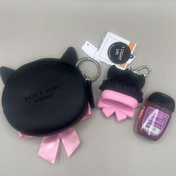 Bath & Body Works Light-Up BLACK CAT PocketBac Holder + Coin Purse + Hand Gel - Picture 3 of 7